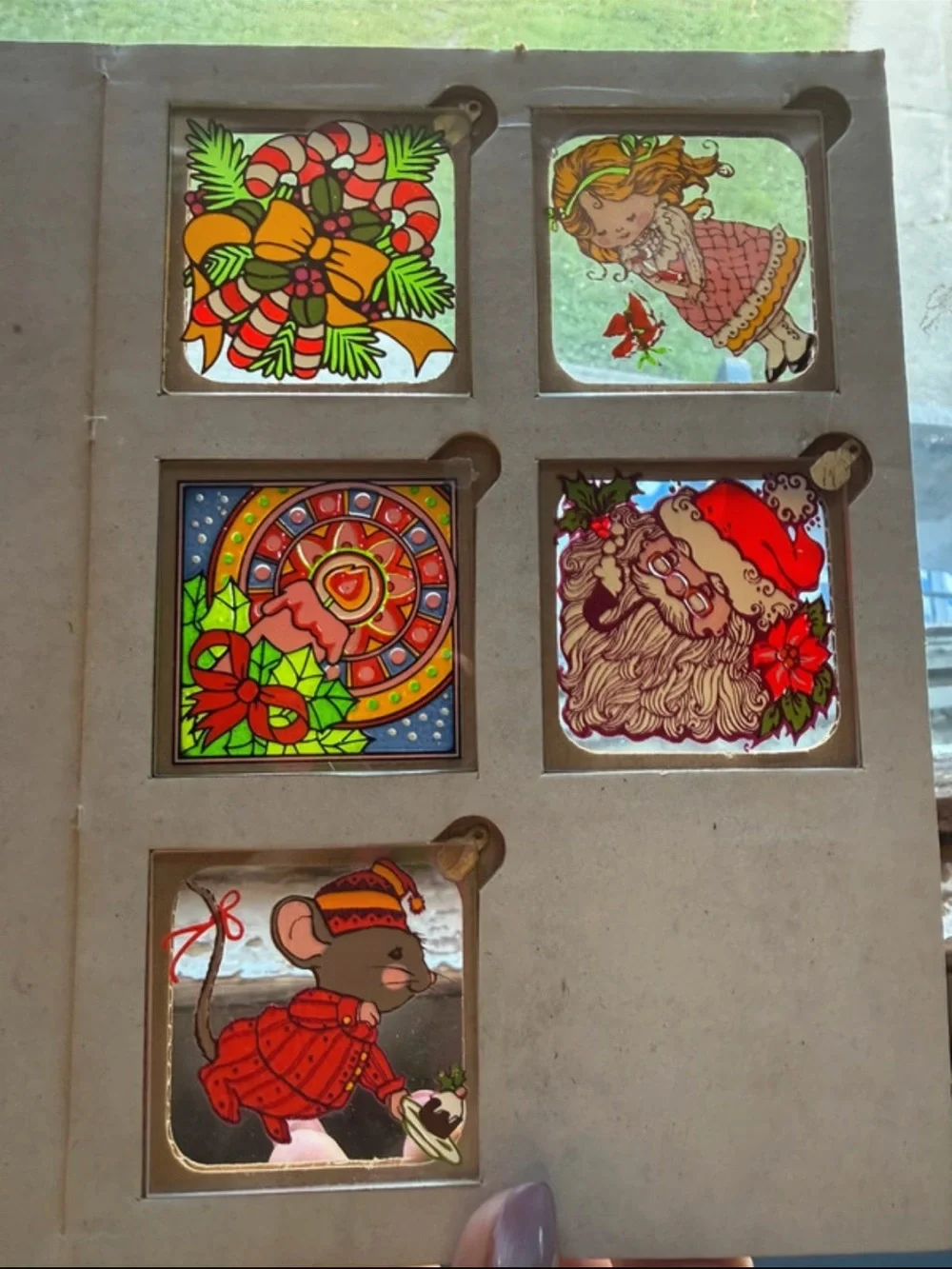 Vintage 1980 Current Inc Glass Christmas Ornaments Set of 5 Code 6737